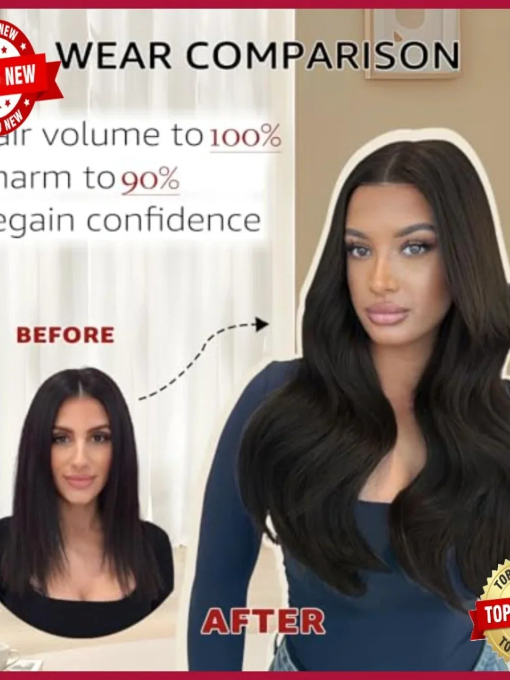 Real Human Hair Extensions 18 Inch Clip In Invisible Wire Straight